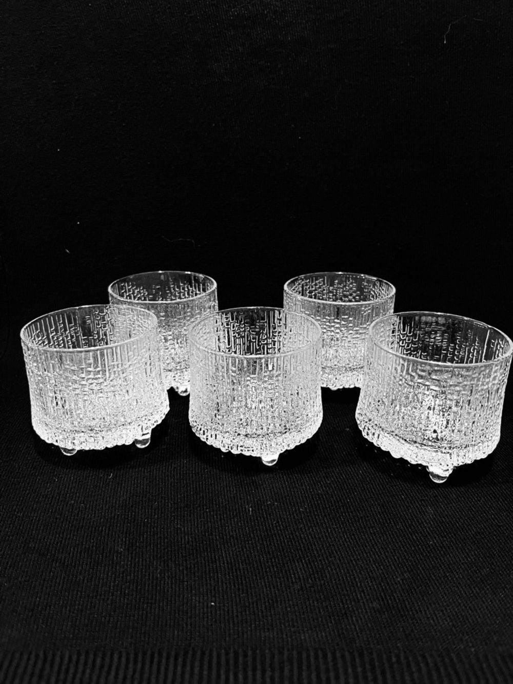 Littala Ultima Thule Liquor Glasses Set of 5 by Tappio Wirkkala 2.75”